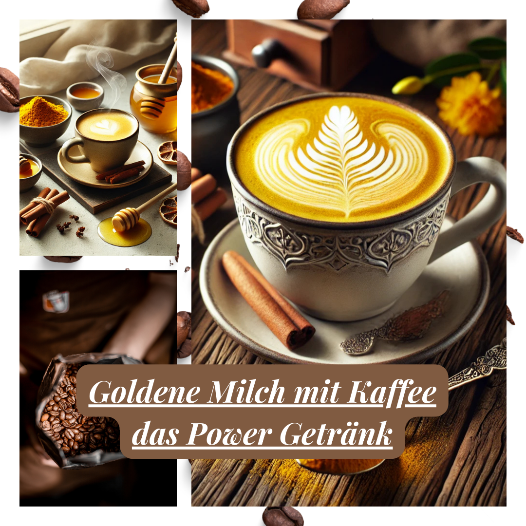 Goldene Milch mit Kaffee - das gesunde Power-Getränk!